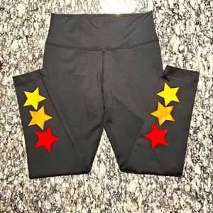 Style Reform × Exhale Black High Waisted Star Leggings